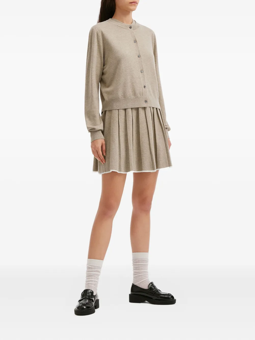 B+ab Geplooide playsuit met knopen - Beige