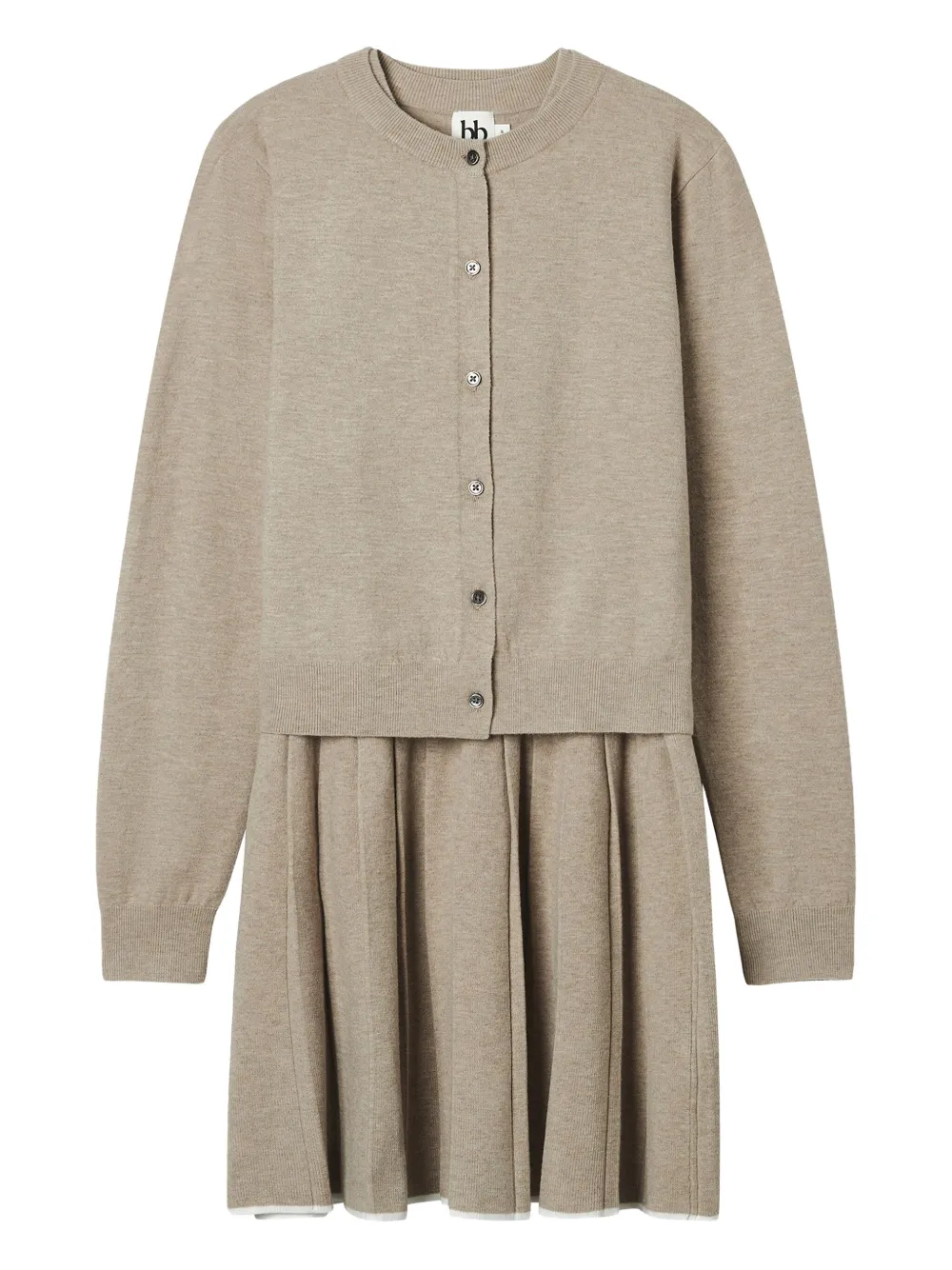 b+ab buttoned pleated all-in-one | Neutrals | Image 1
