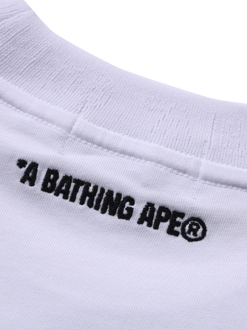 A BATHING APE T-shirt met logopatch Wit