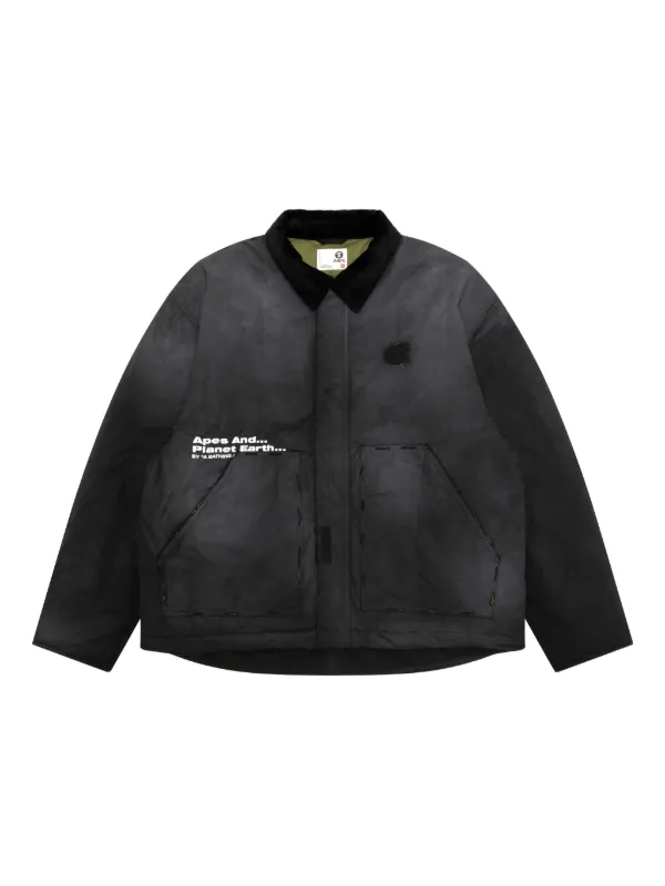A BATHING APE　コーデュロイジャケット ブラック AAPE BY *A BATHING APE® コーデュロイカラー ジャケット | ブラック