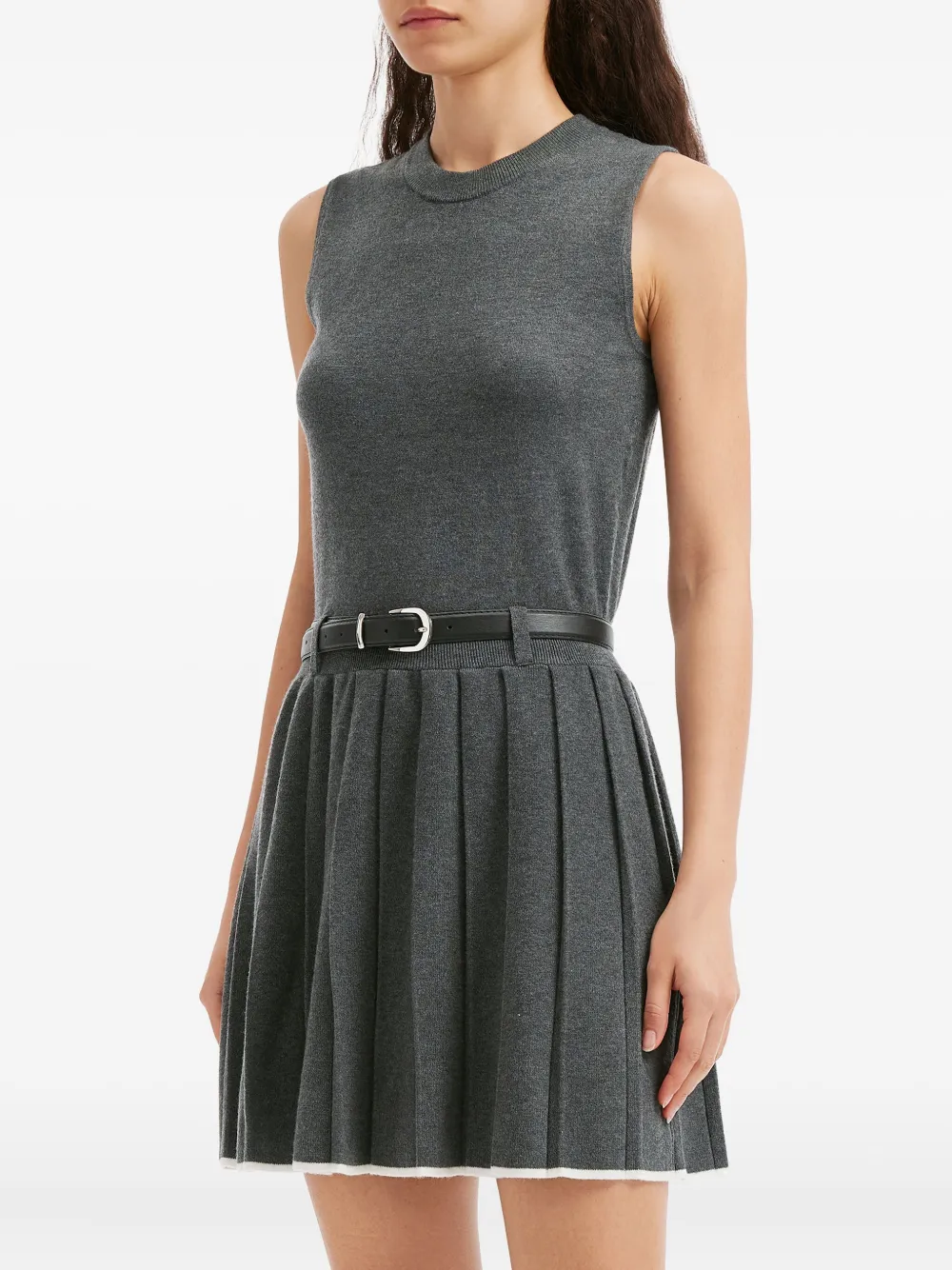 b+ab Geplooide jurk Grijs