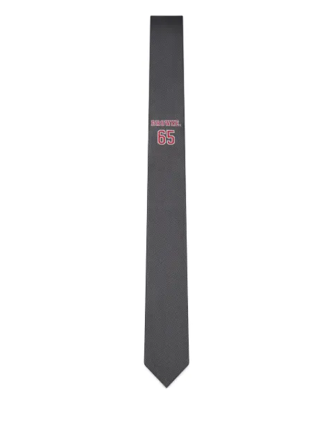 Thom Browne logo-jacquard silk tie