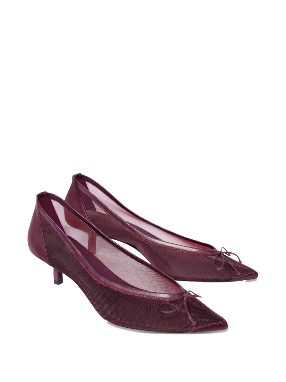 Jacquemus 45 mm Tourni pumps met strikdetail Paars