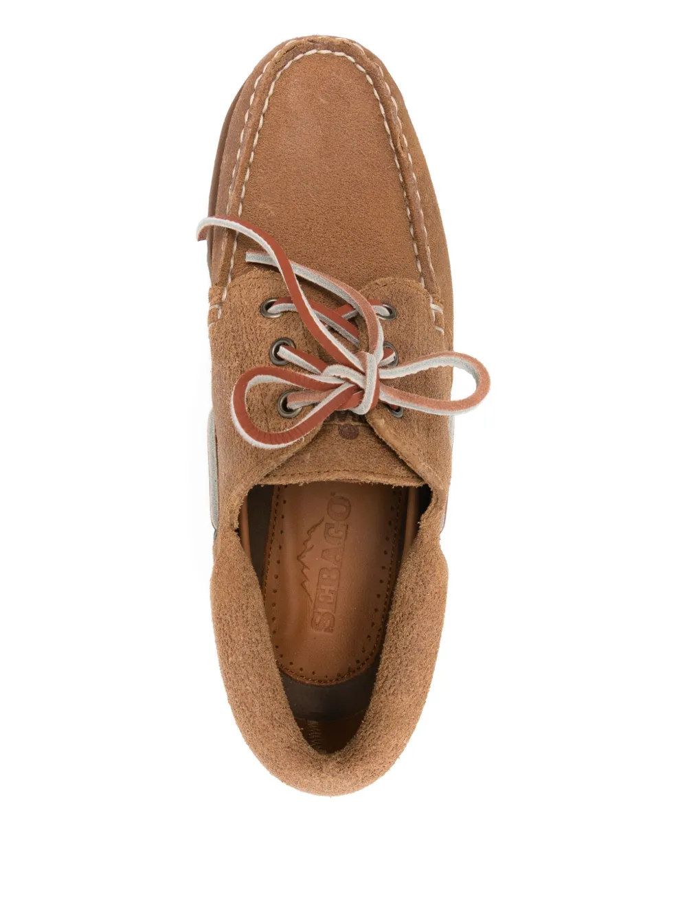 Sebago Acadia suède loafers met veters Bruin