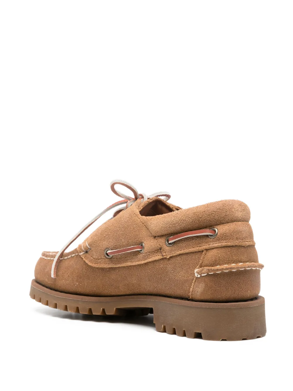 Sebago Acadia suède loafers met veters Bruin