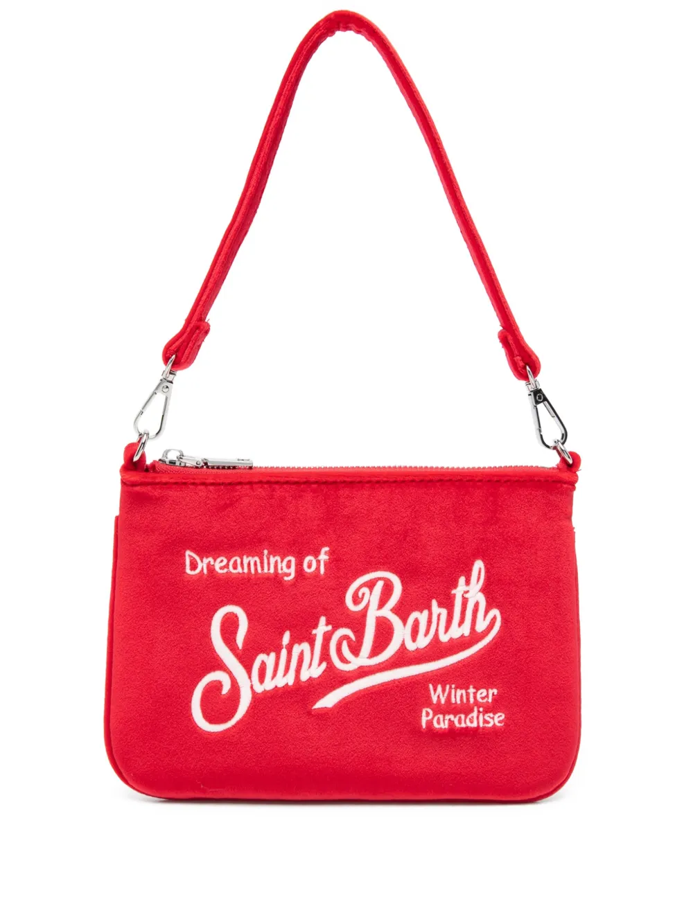 Mc2 Saint Barth Logo Shoulder Bag In Red