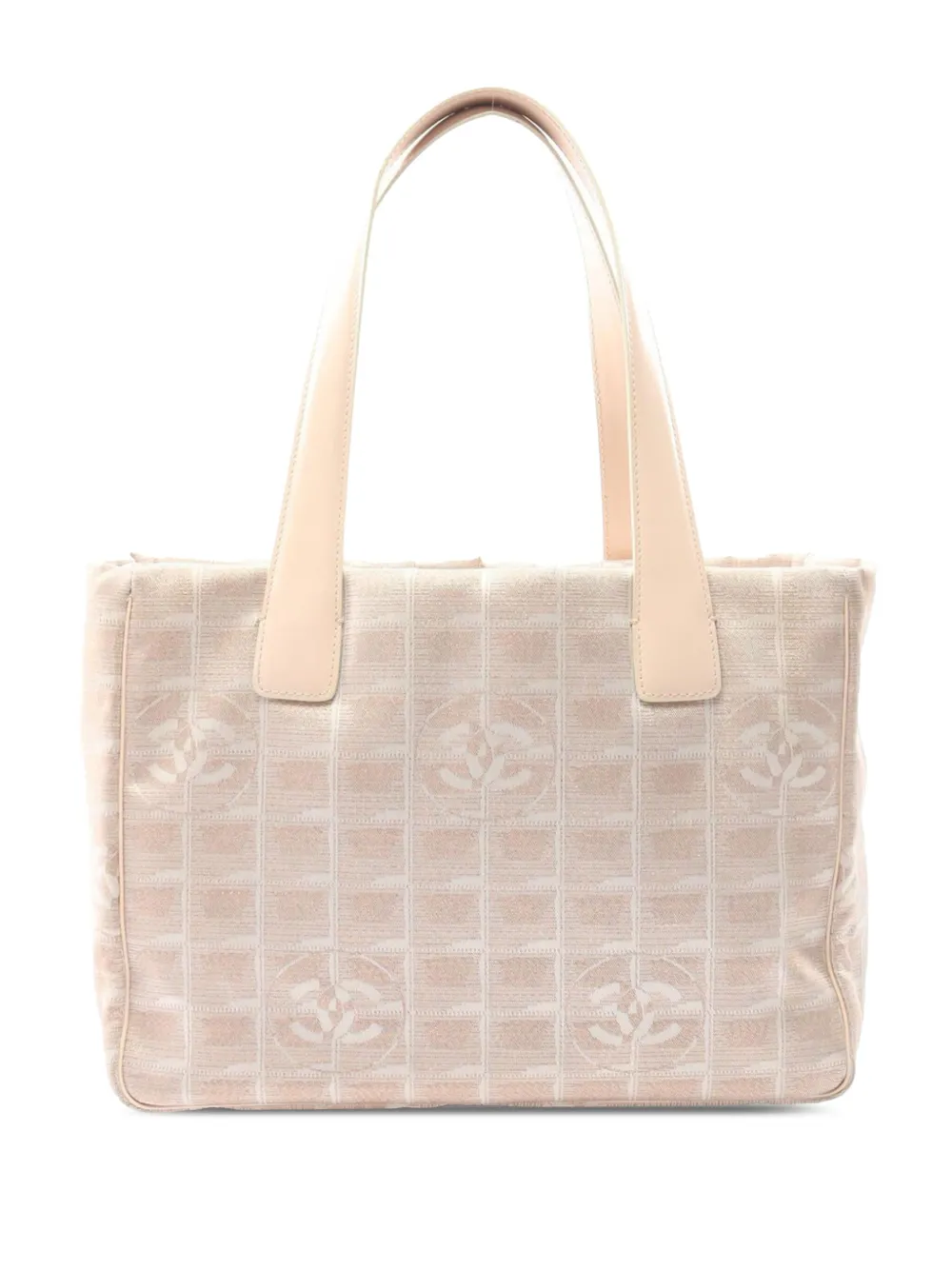 Pre-owned Chanel 2004-2005 New Travel Line Nylon Tote Bag In Pink