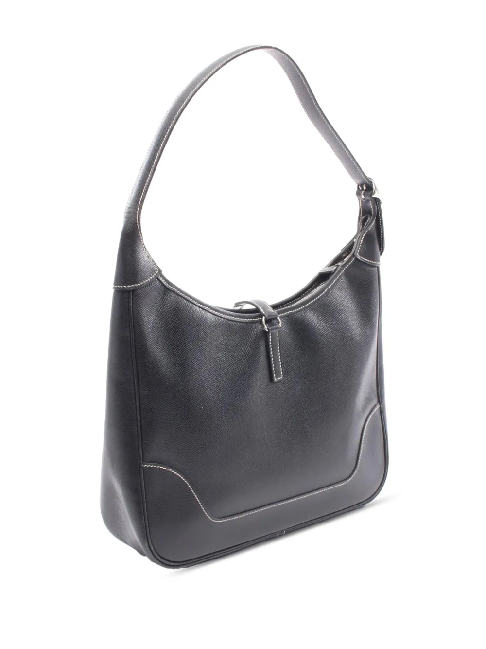 Pre-owned Hermes 2001 Courchevel Trim 31 Shoulder Bag In Black