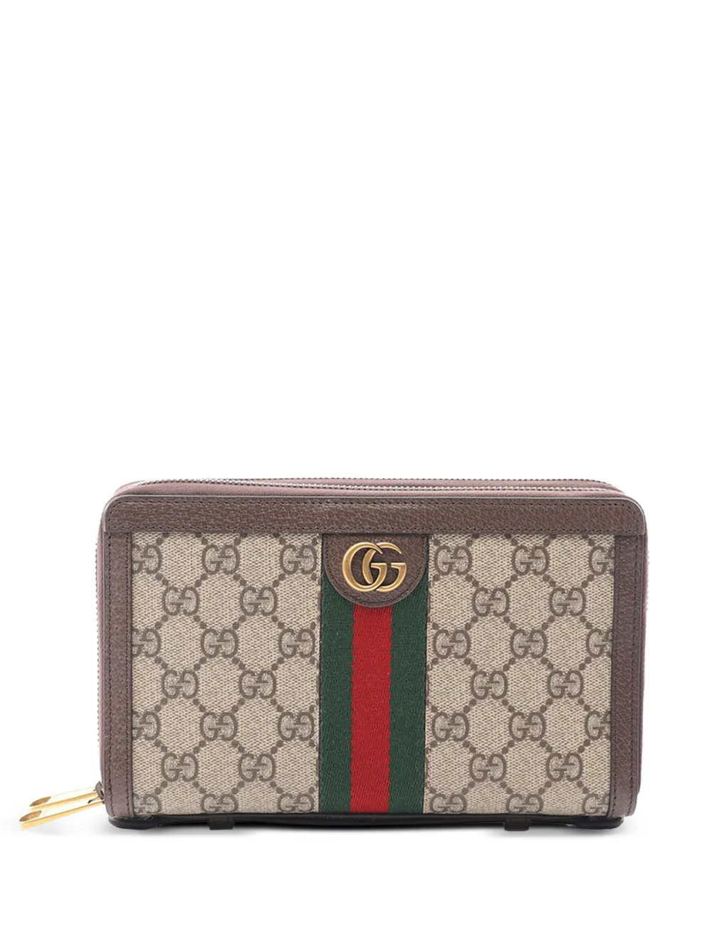 Gucci Pre-Owned 2016-2025 GGスプリーム オフィディア カードケースウォレット 長財布 - ブラウン Gucci Pre-Owned 2016-2025 GGスプリーム オフィディア カードケースウォレット 長財布 - ブラウン