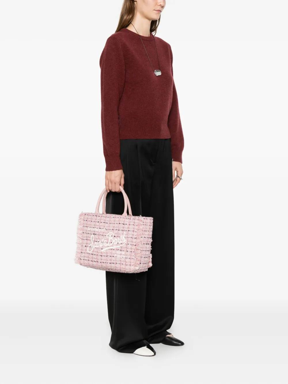 MC2 Saint Barth Shopper met franje - Roze