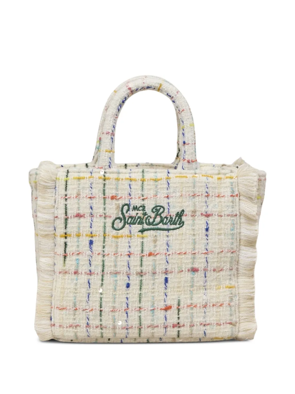 MC2 Saint Barth tote Vanity mini a rayas con flecos | Bolsas mini | Image 2