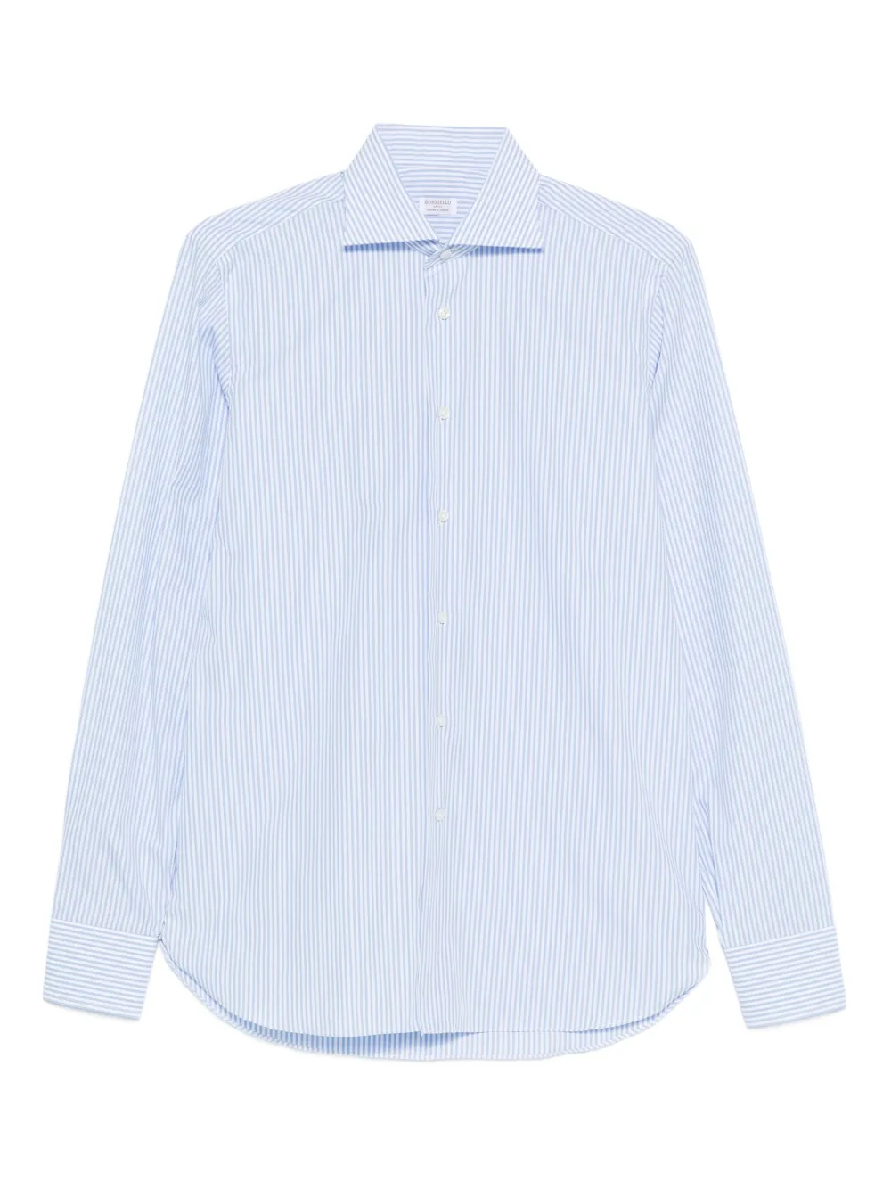 BORRIELLO NAPOLI camisa de algodón con rayas estampadas | azul | Image 1