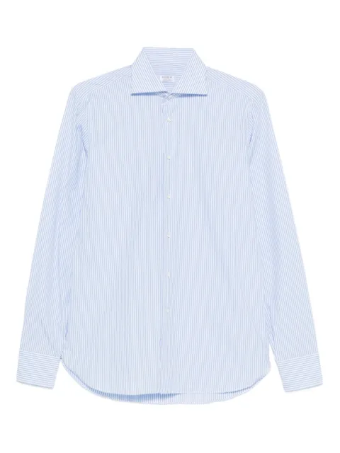 BORRIELLO NAPOLI camisa de algodón con rayas estampadas