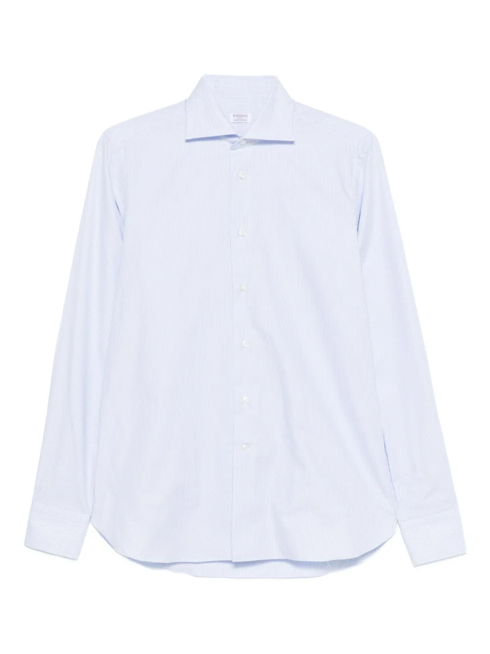 BORRIELLO NAPOLI camisa de algodón con rayas estampadas | azul | Image 1
