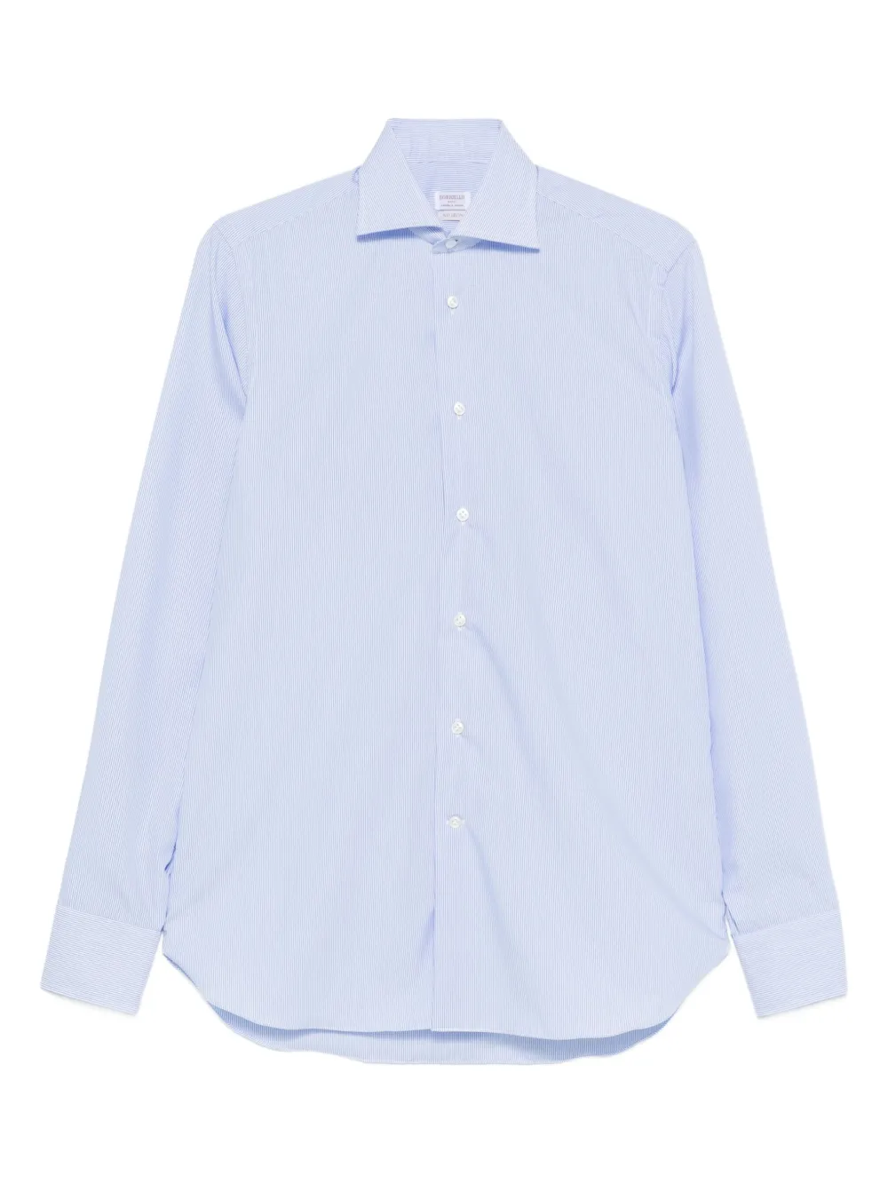 BORRIELLO NAPOLI camisa de algodón con rayas estampadas | azul | Image 1