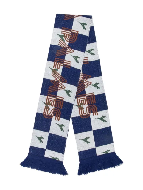 Diadora check-pattern scarf