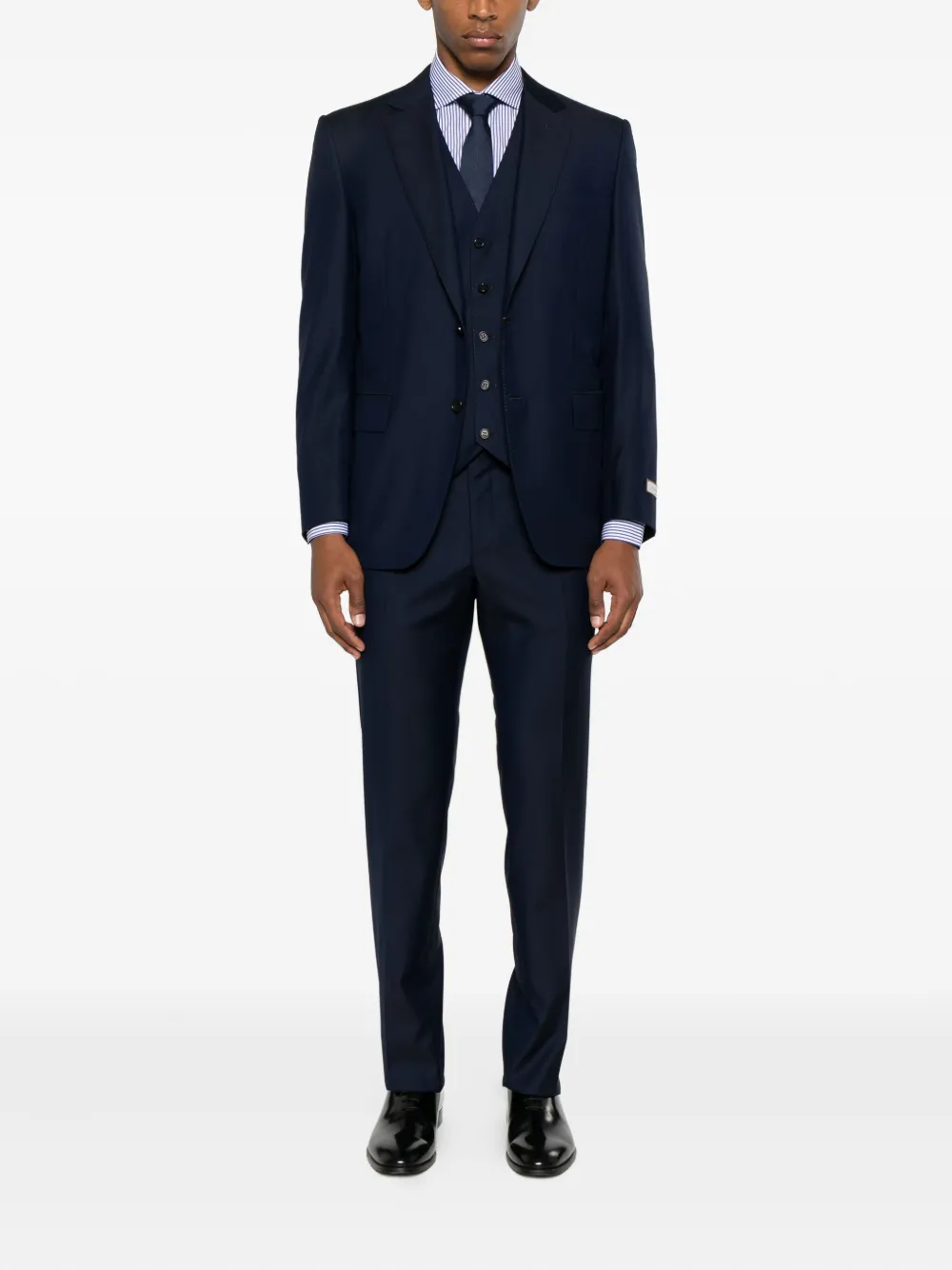 BORRIELLO NAPOLI striped button shirt - Blauw