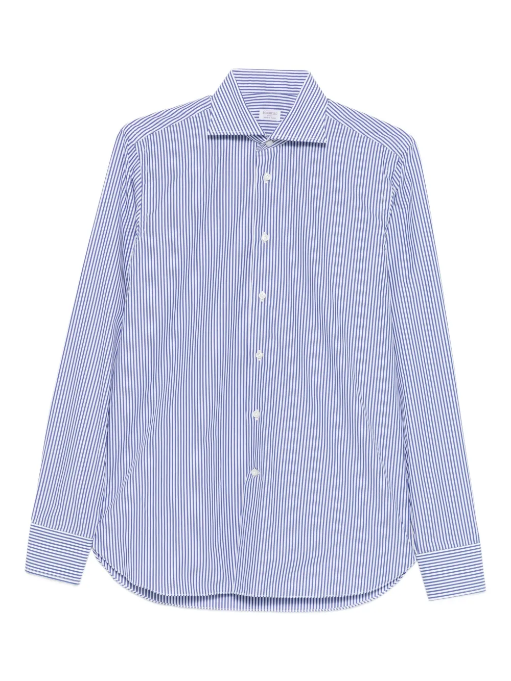 BORRIELLO NAPOLI striped button shirt | Blue | Image 1