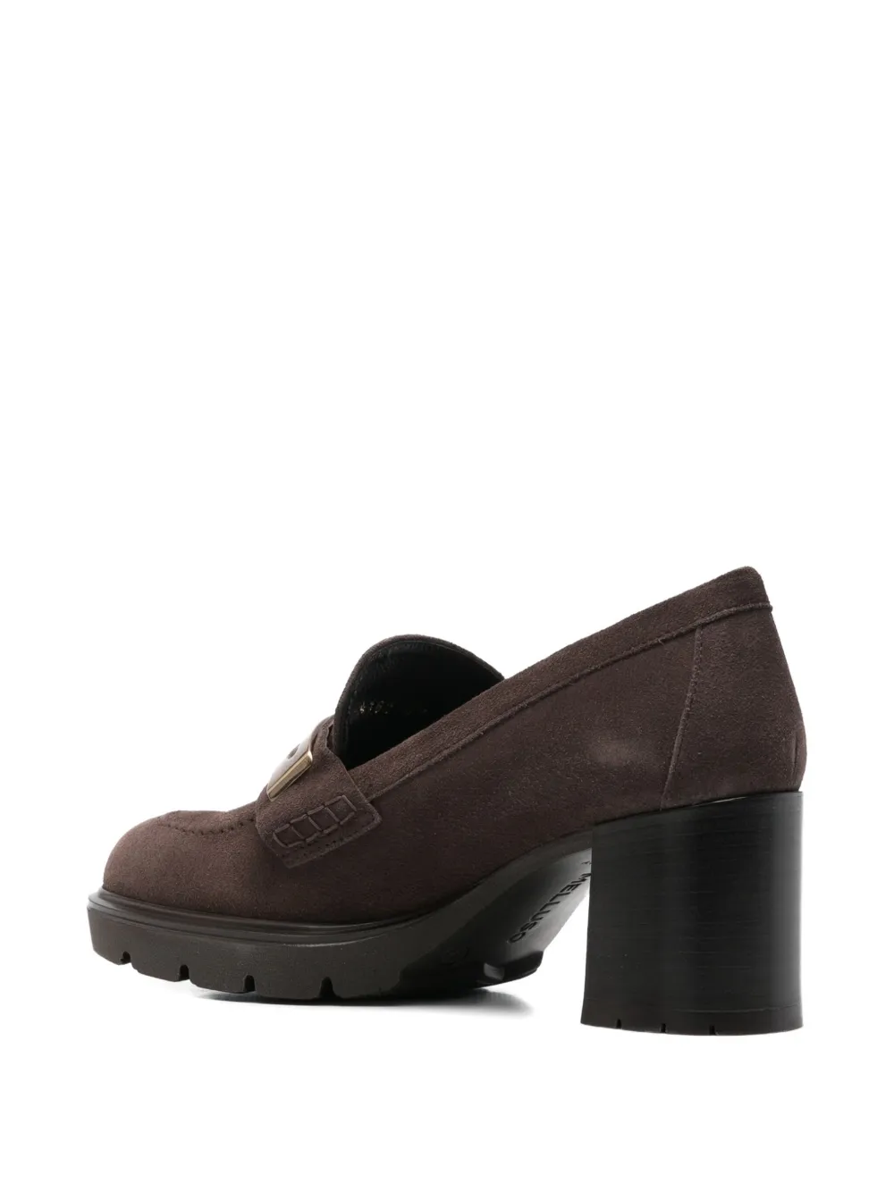 MELLUSO 50 mm loafers met metalen detail en hak Bruin