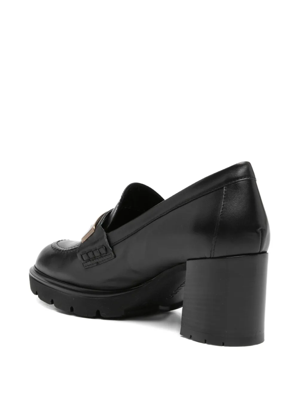 MELLUSO 50 mm loafers met plakkaat Zwart