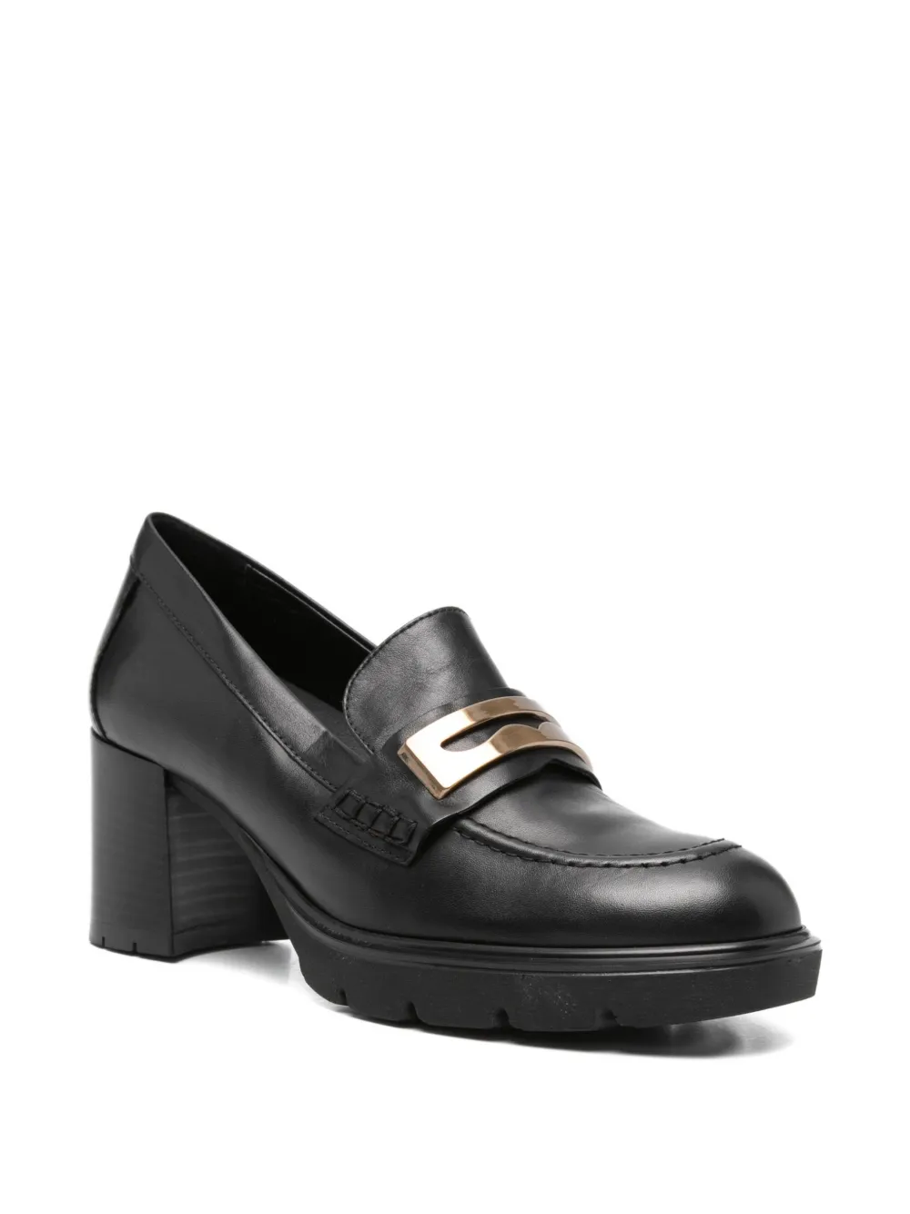 MELLUSO 50mm plaque-detail loafers - Zwart