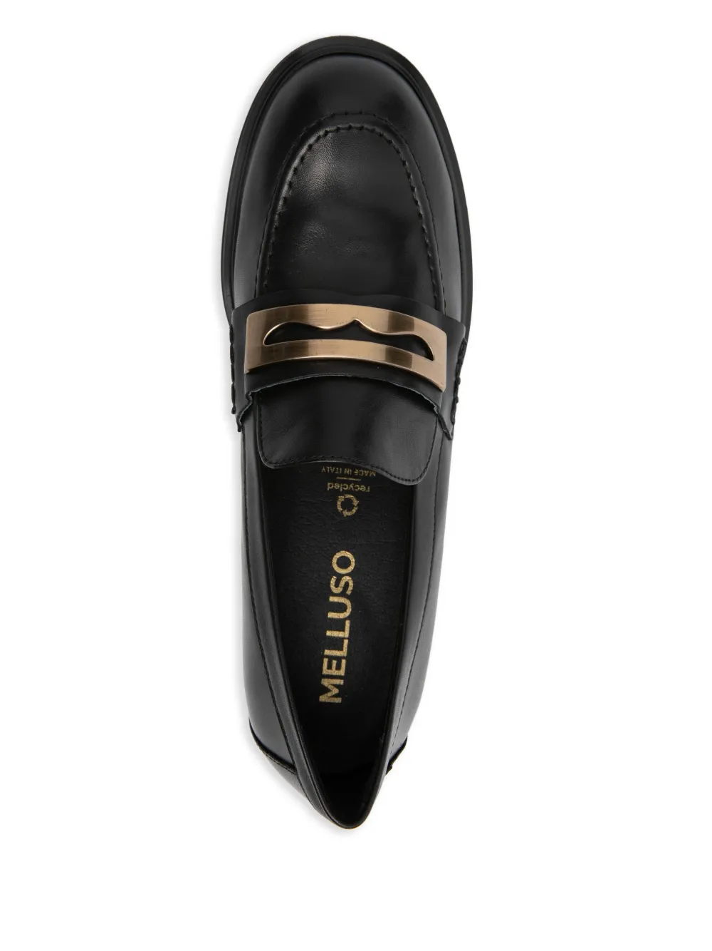 MELLUSO 50 mm loafers met plakkaat Zwart