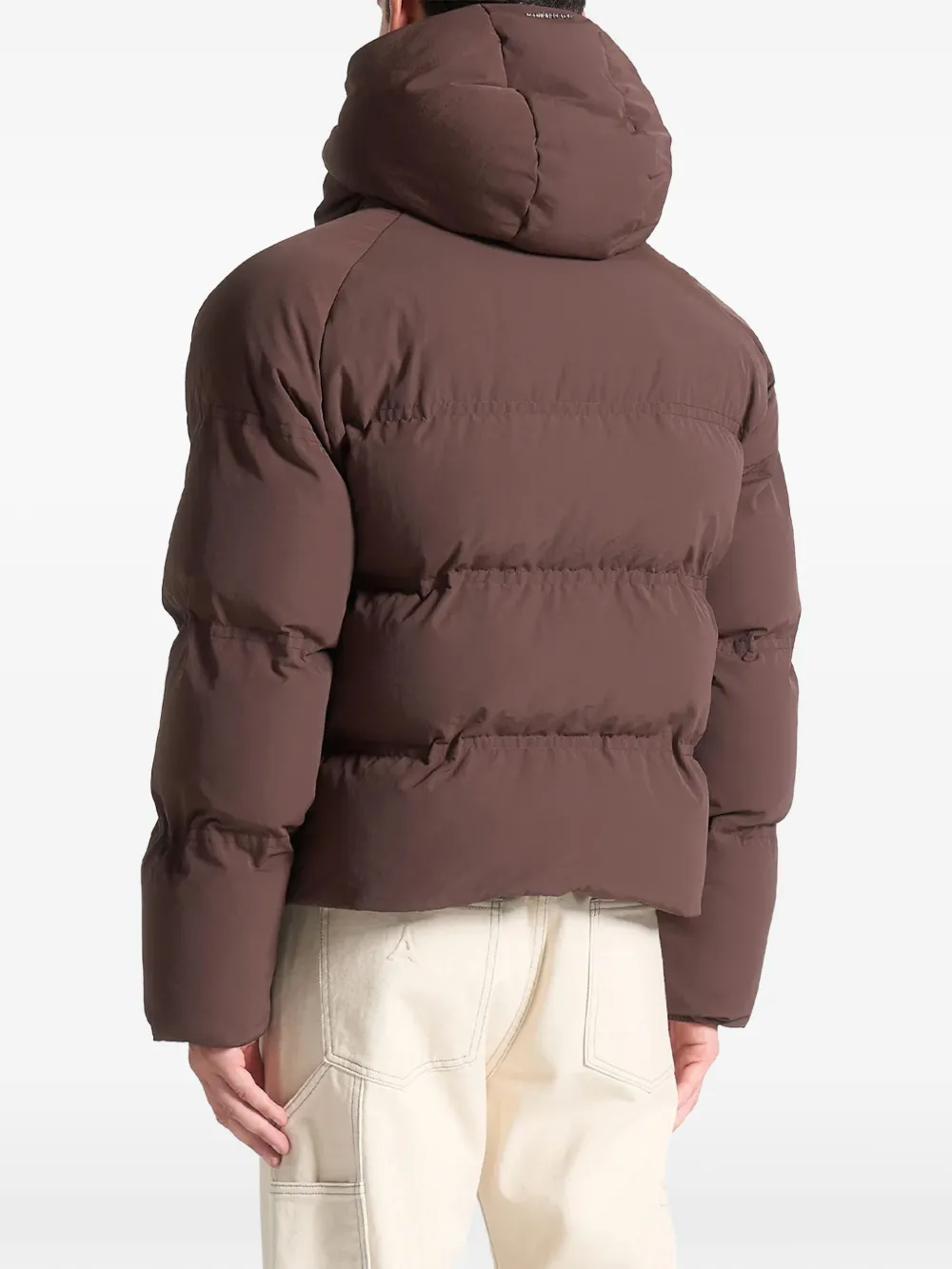 Manière De Voir wrap-neck puffer jacket Bruin