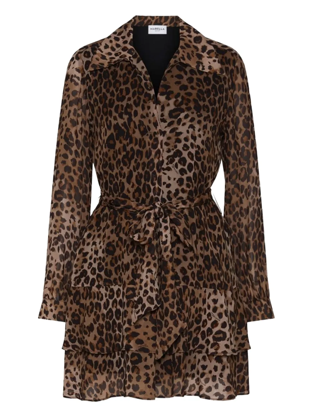 Marella robe courte Fabio à imprimé léopard | marron | Image 1