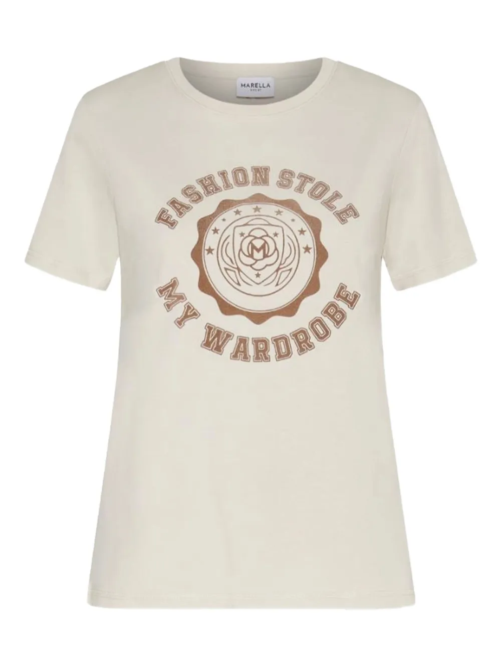 Marella Graphic Print T-shirt In Neutral