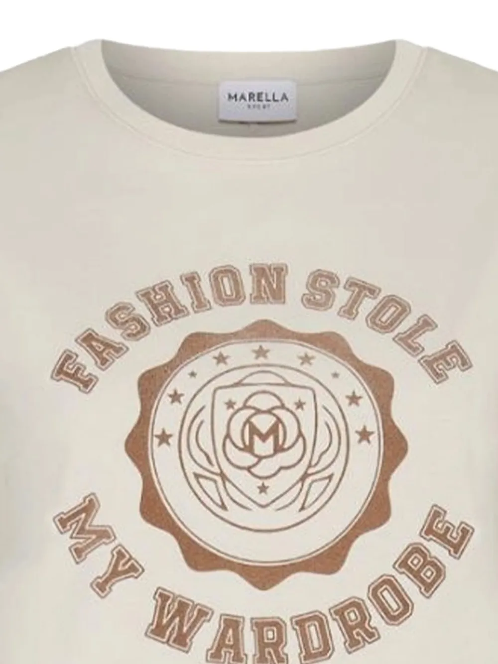 Marella Graphic Print T-shirt In Neutral