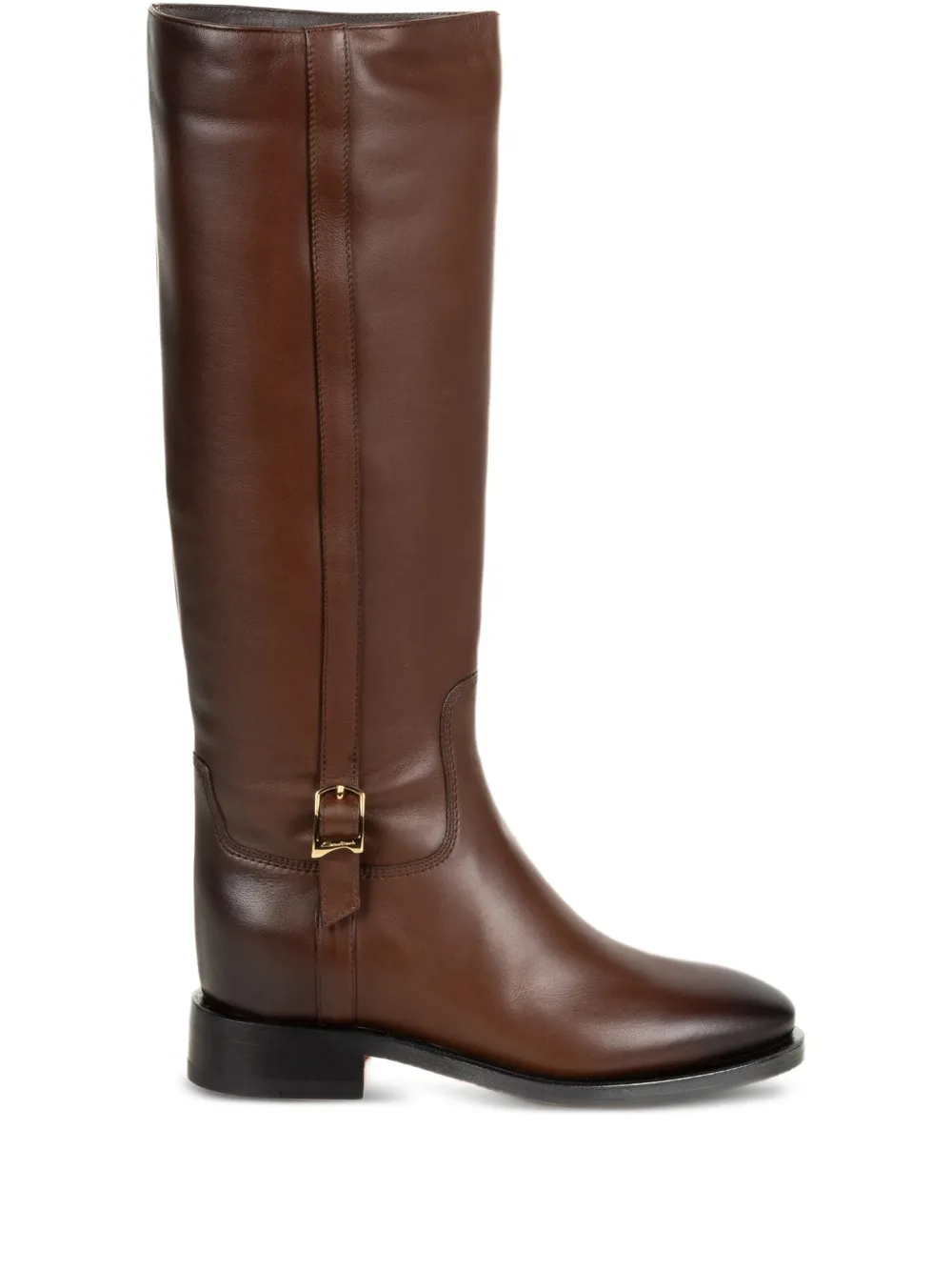 Santoni Leren laarzen Bruin