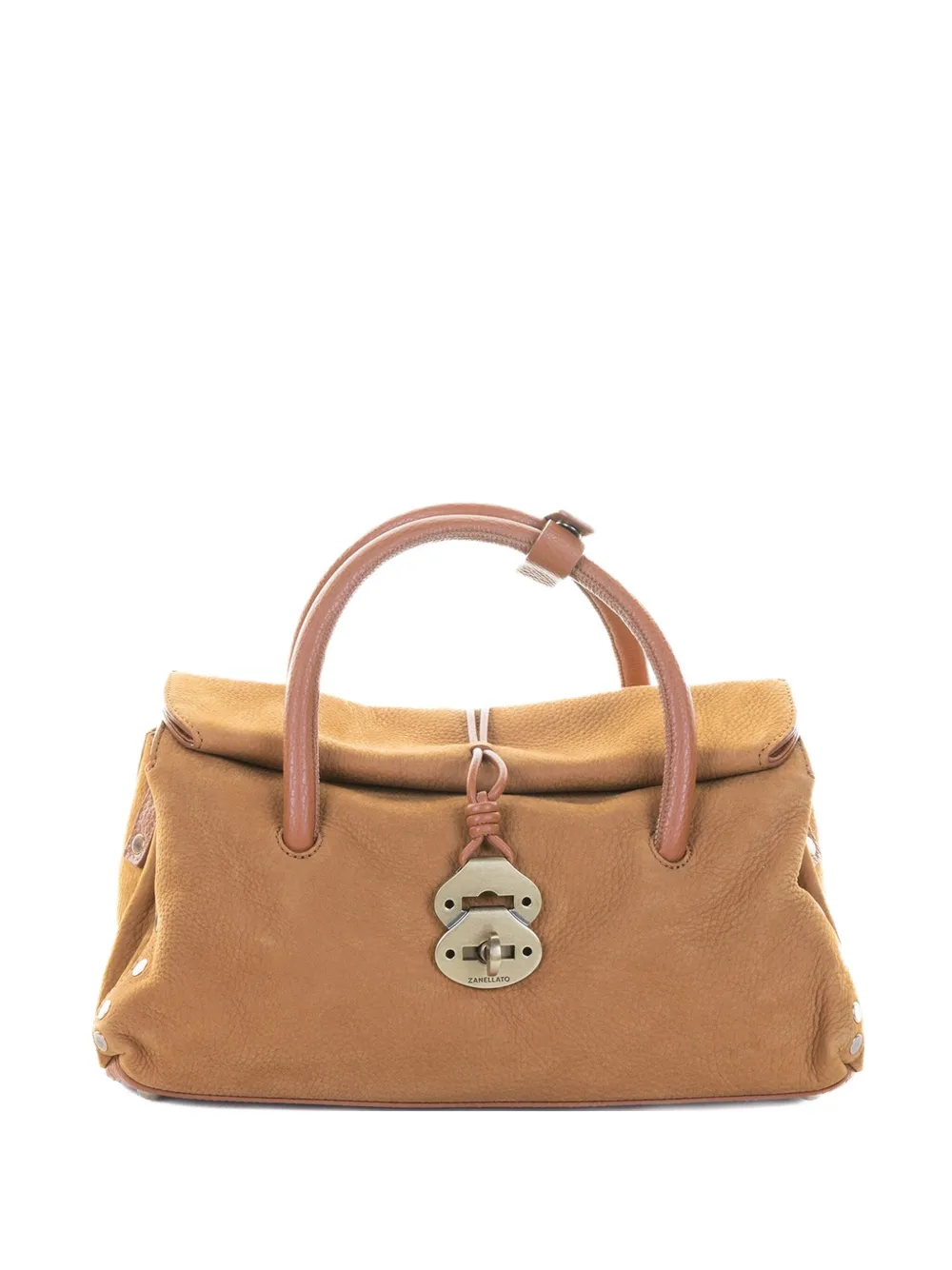 Zanellato Jones Suede Tote Bag In Brown