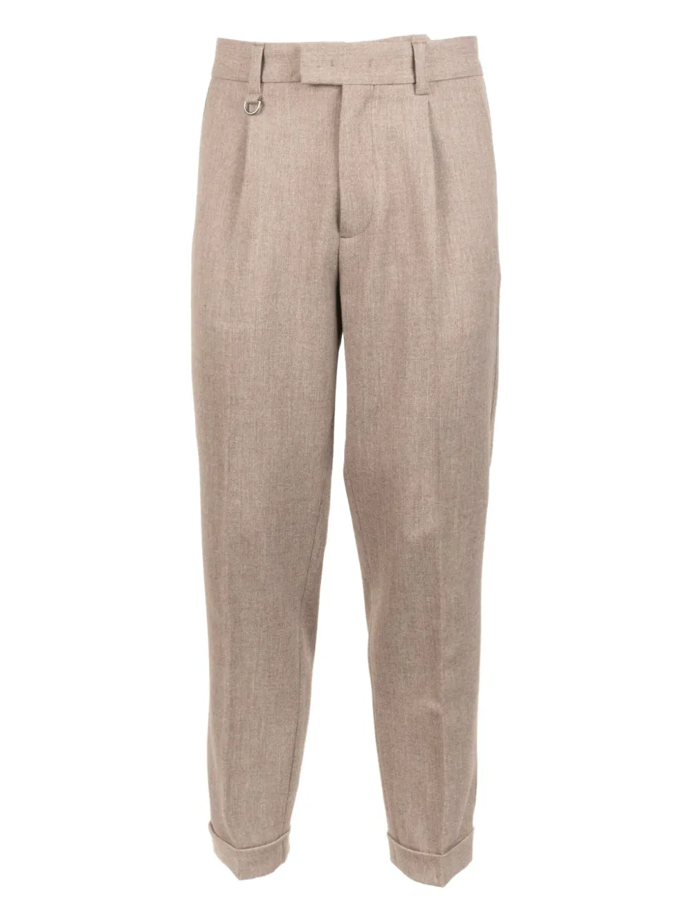 Paolo Pecora Pleated Cuffed Trousers In Neutral