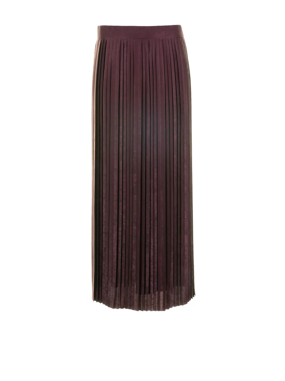 Eleventy Pleated A-line Midi Skirt In Brown