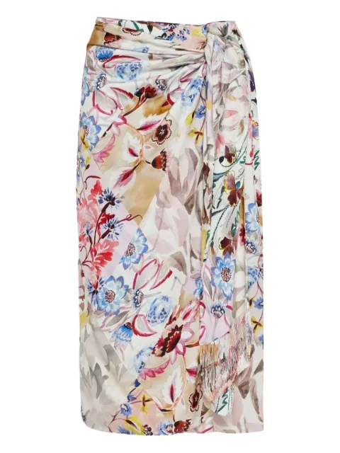 Marella Girone knotted floral midi skirt