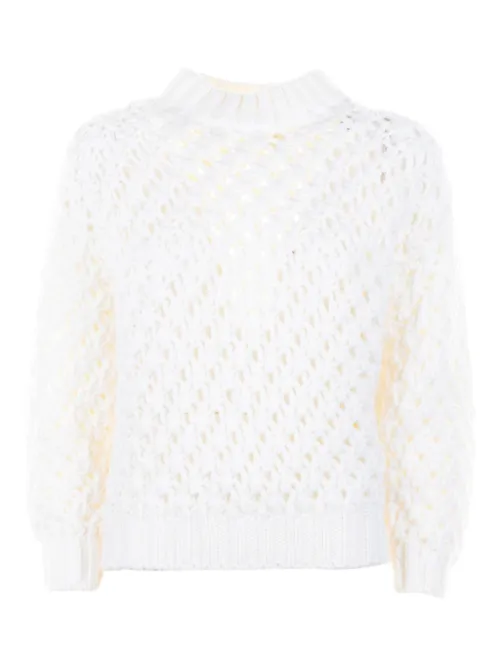 Pull en maille ajourée - Eleventy - Modalova