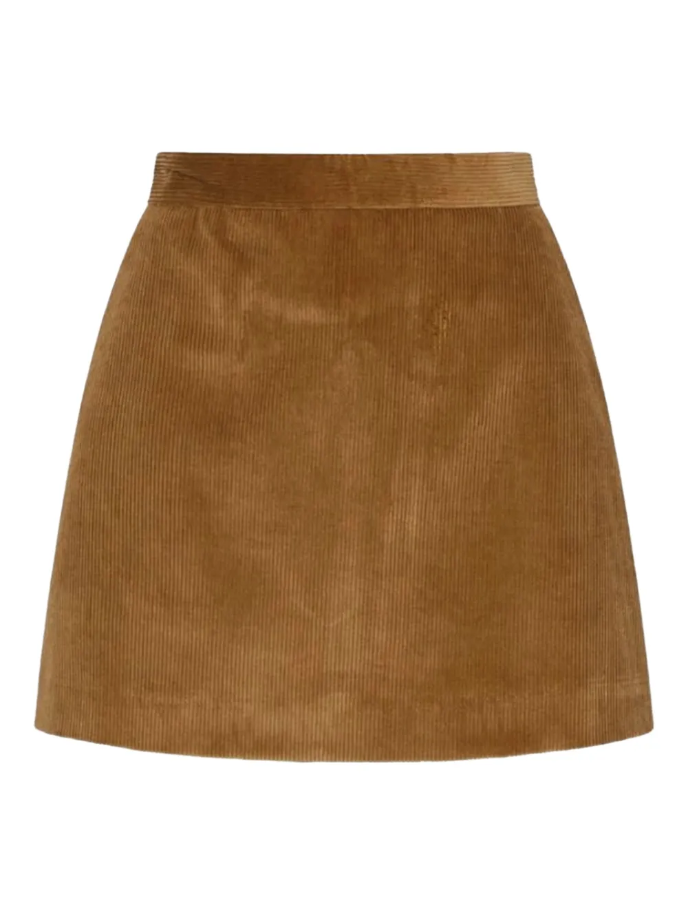Marella Serio ribfluwelen mini-rok Bruin