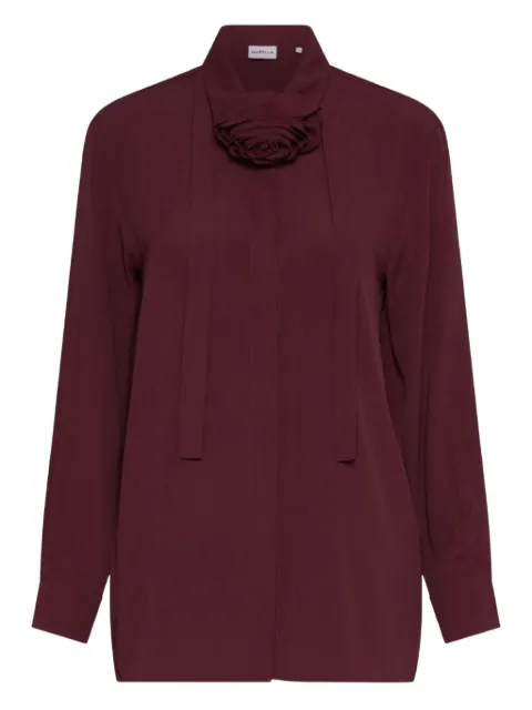 Marella CABIRIA floral-appliqué shirt