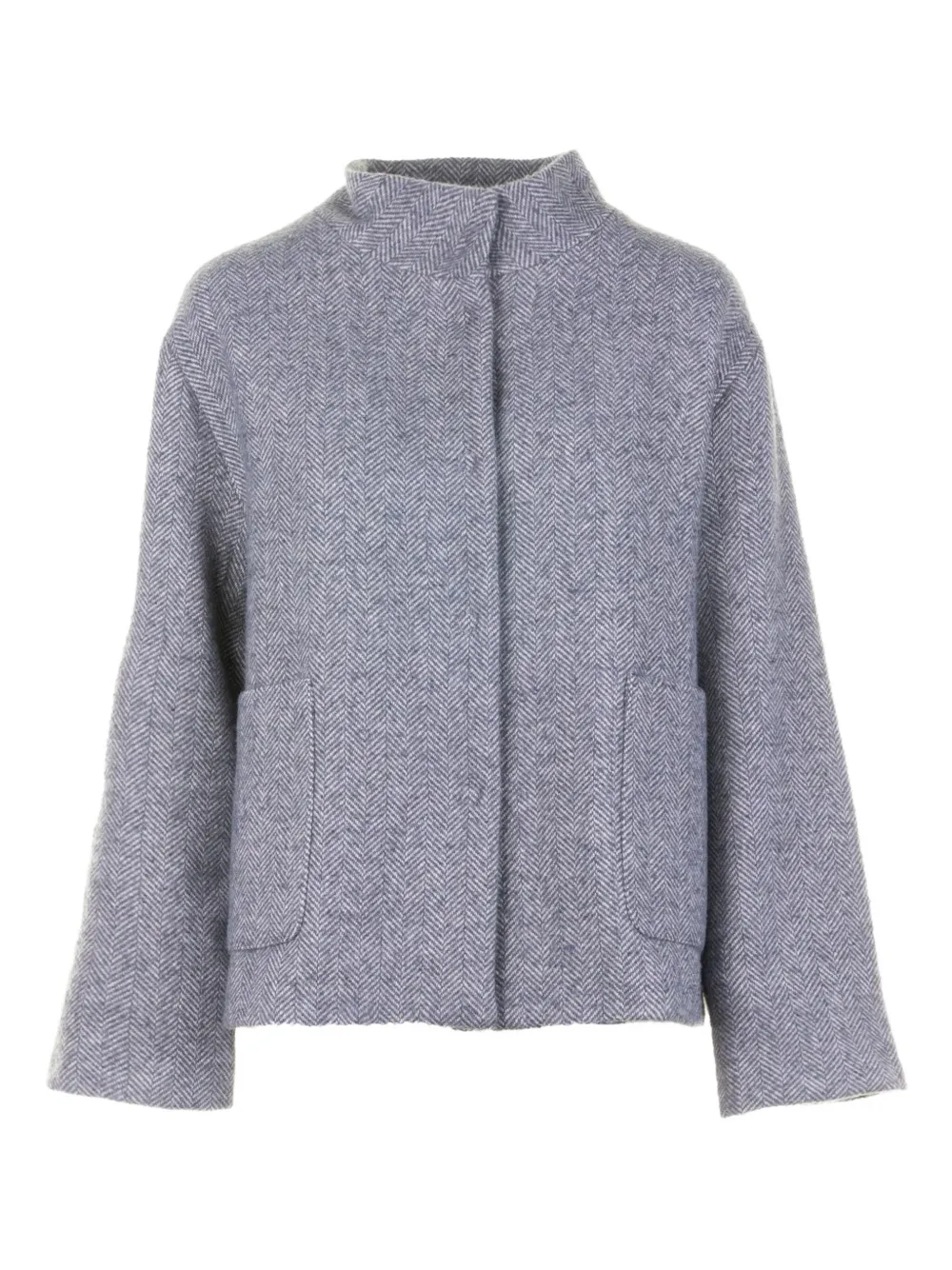 Vicario Cinque Herringbone-pattern Jacket In Gray