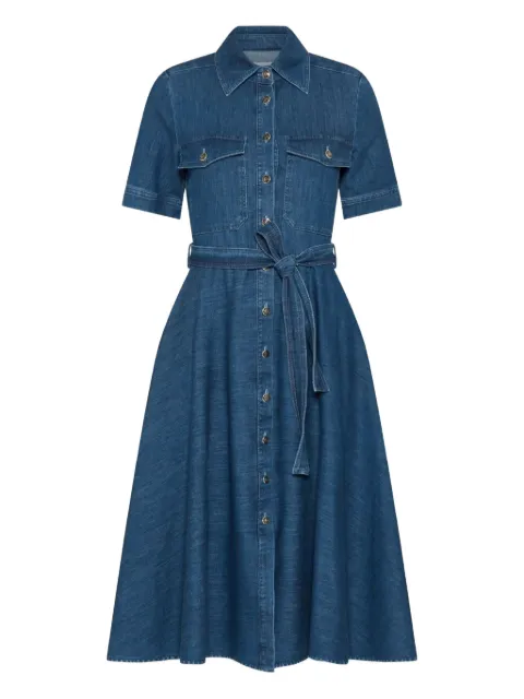 Marella Fagotto buttoned belted midi dress