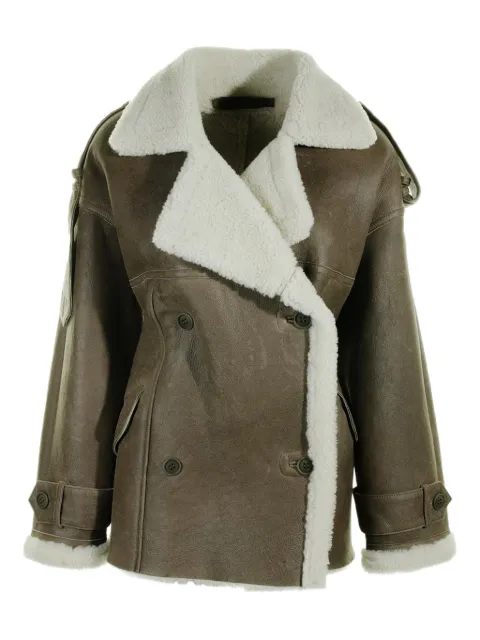 Santoro shearling-fur double-breasted jacket