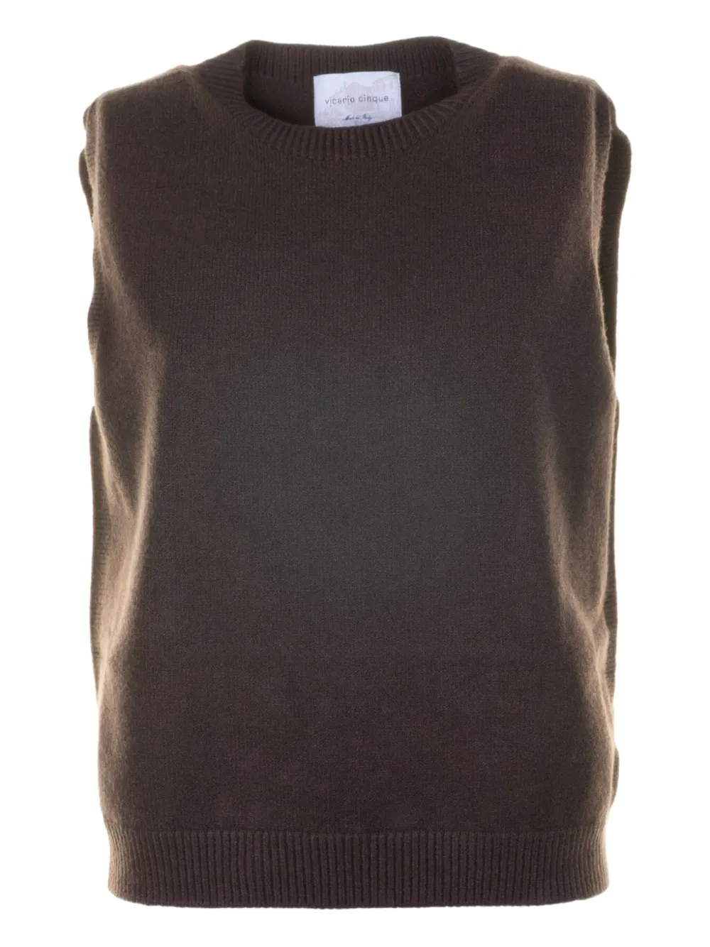 Vicario Cinque Top smanicato - Marrone