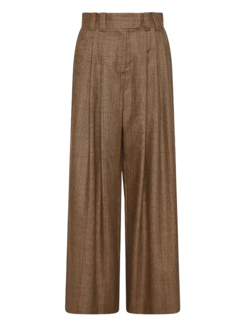 Marella ULTRA pleated checked trousers