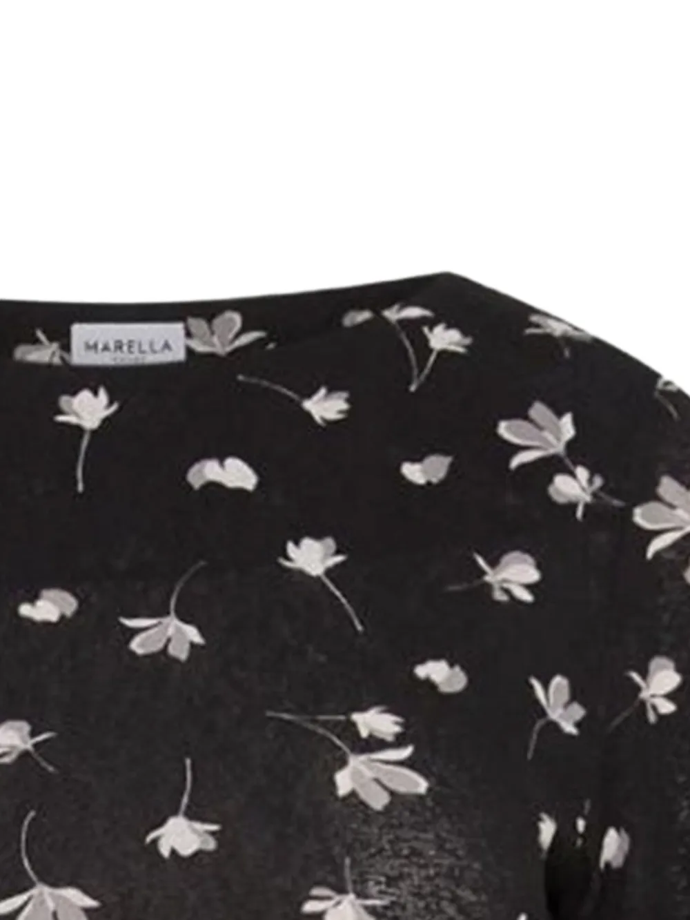 Marella pull froncé à fleurs | Hauts en maille | Image 2