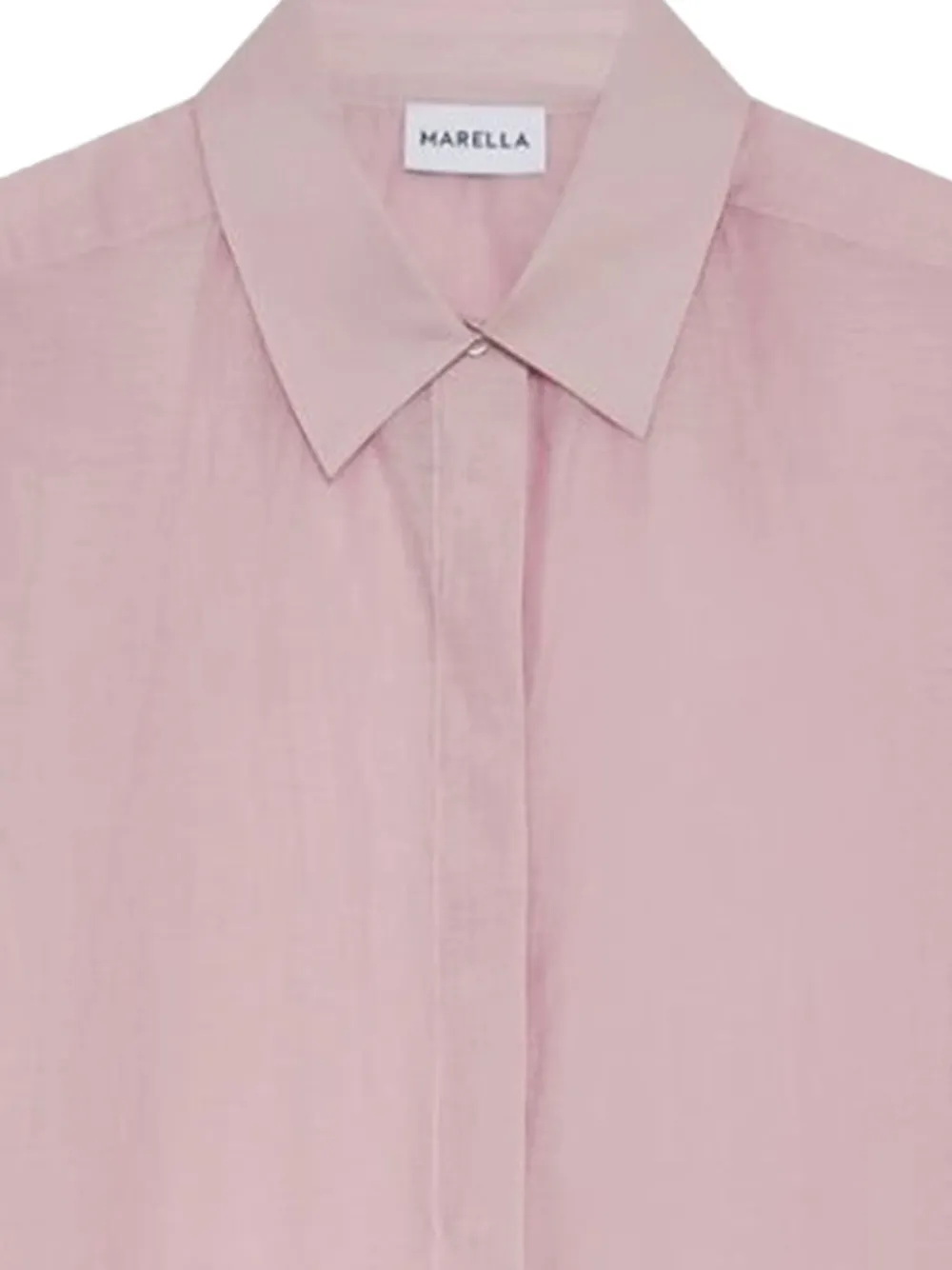 Marella collared semi-sheer shirt - Roze