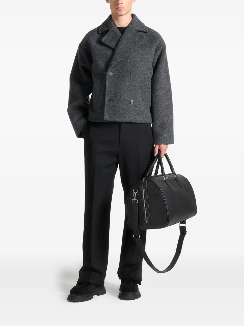 Manière De Voir Mika double-breasted peacoat Grijs