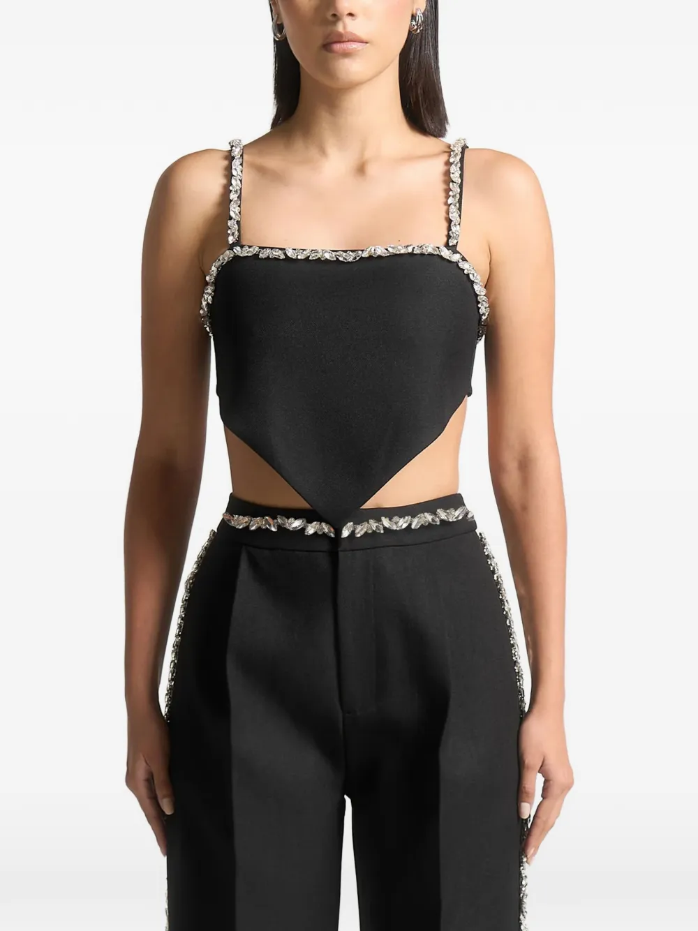 Manière De Voir Eloise embellished-strap top - Nero
