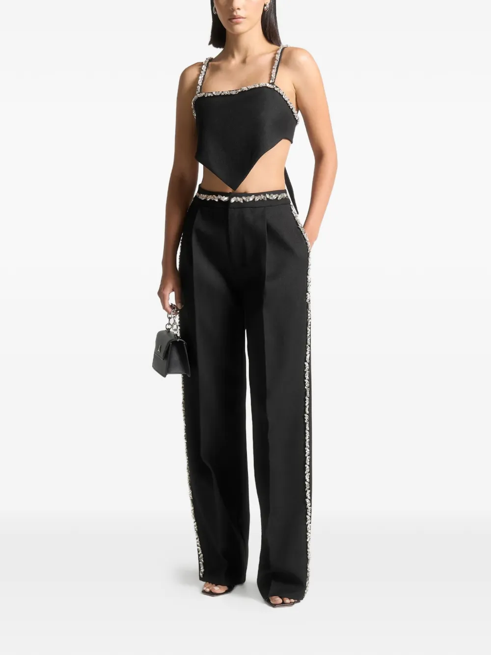 Manière De Voir Eloise embellished-strap top - Zwart