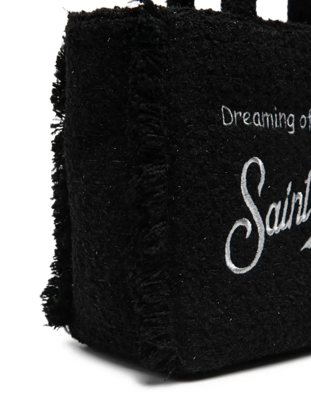 MC2 Saint Barth Shopper met borduurwerk en franje Zwart