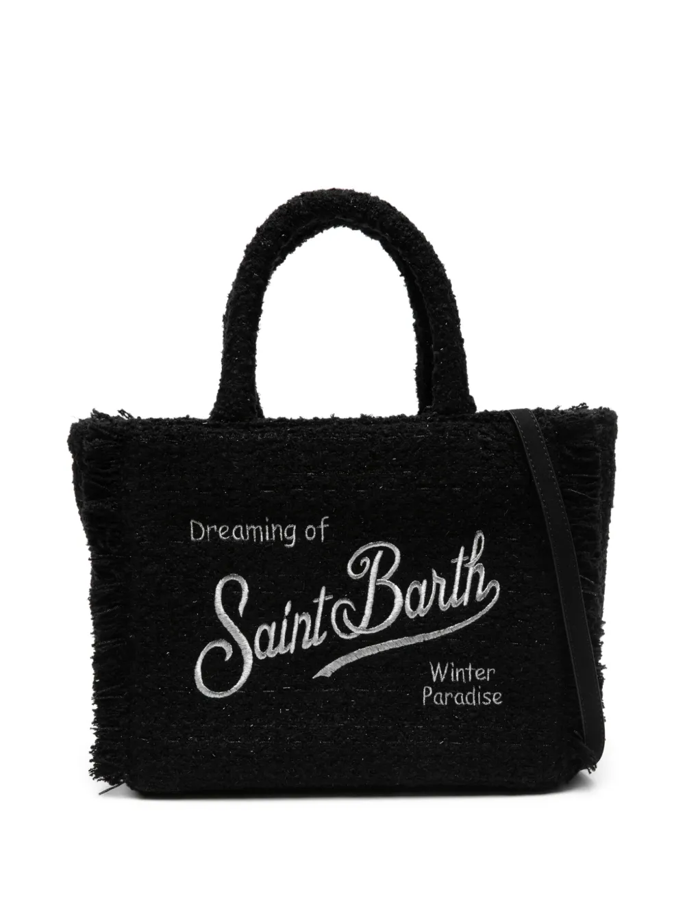 MC2 Saint Barth tote bordada con flecos | negro | Image 1